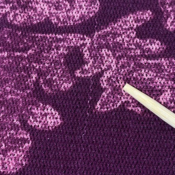 Free People Floral Layered Knit Skirt Large Multicolor Lettuce Hem Stretch Flaws - Picture 7 of 16